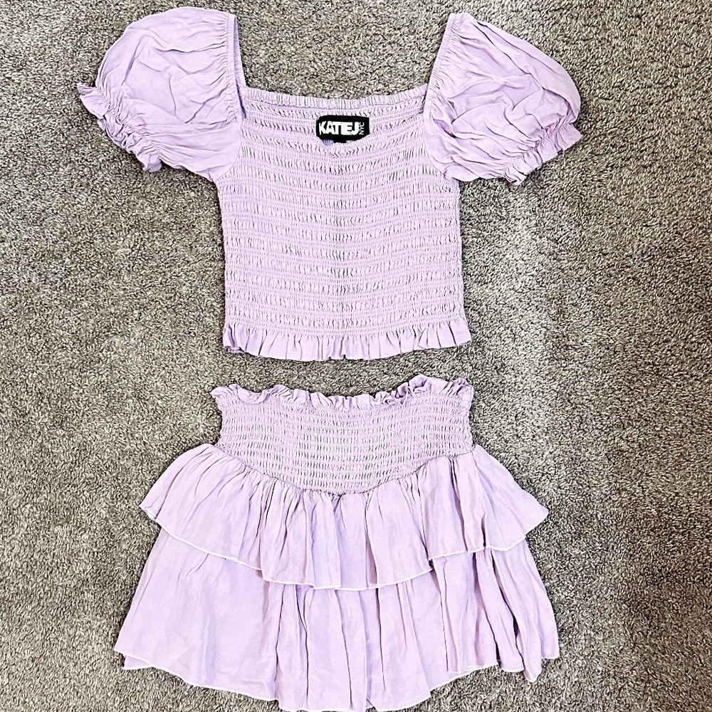 Katie J NYC Lavender Skirt Sert